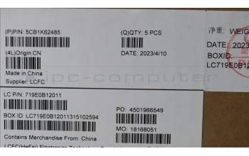 Lenovo 5CB1K62485 COVER Upper Case ASM_THAI L83B1 OAT