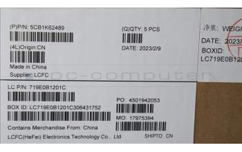 Lenovo 5CB1K62489 COVER Upper Case ASM_USA ENG L83B1 OAT