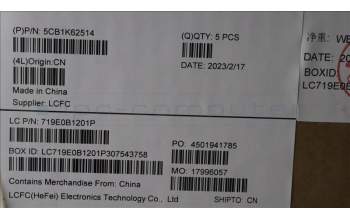 Lenovo 5CB1K62514 COVER Upper Case ASM_ENG L83B1 STGY