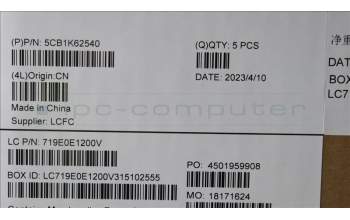 Lenovo 5CB1K62540 COVER Upper Case ASM_KOR L83AY MW