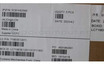 Lenovo 5CB1K62580 COVER Upper Case ASM_TC L83AY SG