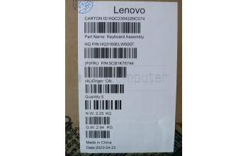 Lenovo 5CB1K76744 C-Cover with keyboard,Russian,Storm Grey,Non_Fingerprint