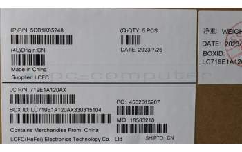 Lenovo 5CB1K85248 COVER Upper Case ASM_EUROENGL82XANFPAGBL