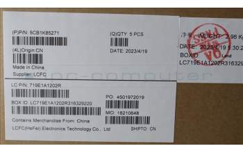 Lenovo 5CB1K85271 COVER Upper Case ASM_UKE L82XA NFPAG BL