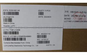 Lenovo 5CB1K91140 COVER Upper Case ASM_UKE L82XB AB NBL