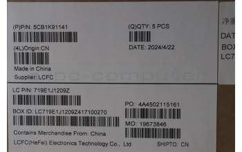 Lenovo 5CB1K91141 COVER Upper Case ASM_ITA L82XB AB NBL