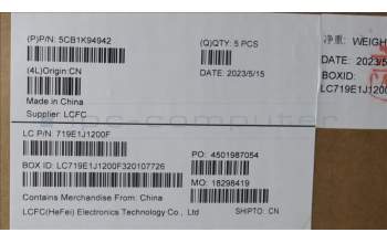 Lenovo 5CB1K94942 COVER Upper Case ASM_BEL L82XB AG BL