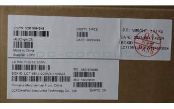 Lenovo 5CB1K94948 COVER Upper Case ASM_FRA L82XB AG BL