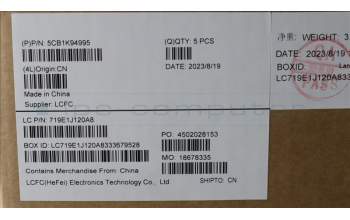 Lenovo 5CB1K94995 COVER Upper Case ASM_SLV L82XB AG NBL