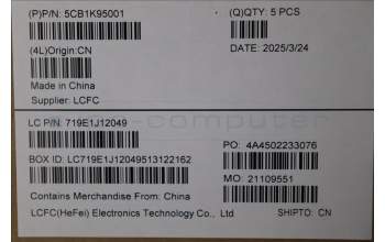 Lenovo 5CB1K95001 COVER Upper Case ASM_FRA/ARA L82XB AGNBL