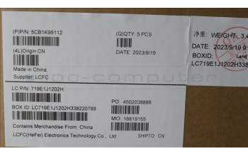 Lenovo 5CB1K95112 COVER Upper Case ASM_FRA L82XB FB NBL