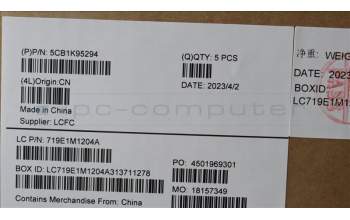 Lenovo 5CB1K95294 COVER Upper Case ASM_SPA L82XM ABFP NBL