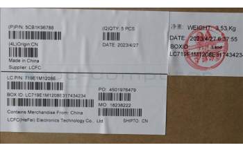 Lenovo 5CB1K96788 COVER Upper Case ASM_ENG L82XM AG BL