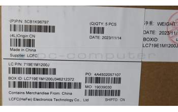 Lenovo 5CB1K96797 COVER Upper Case ASM_HUN L82XM AG BL