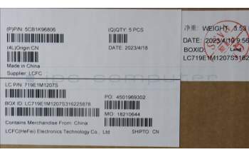 Lenovo 5CB1K96806 COVER Upper Case ASM_SLV L82XM AG BL