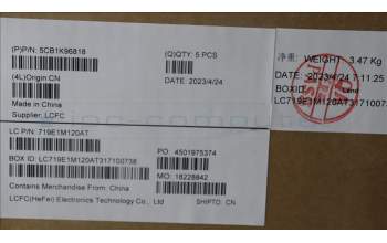 Lenovo 5CB1K96818 C-Cover with keyboard, Spanish, Arctic Grey, Non-Backlight, UK