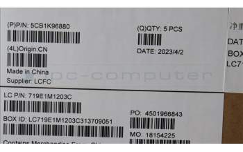 Lenovo 5CB1K96880 COVER Upper Case ASM_ITA L82XM AGFP NBL