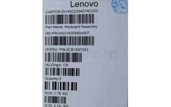 Lenovo 5CB1K97053 COVER Upper Case ASM_ITA H83ALARGY