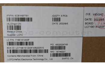 Lenovo 5CB1K97751 COVER Upper Case ASM_POR L82XL FP AG BL