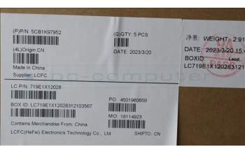 Lenovo 5CB1K97952 COVER Upper Case ASM_UKE L82XL NFP AGNBL