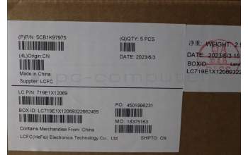 Lenovo 5CB1K97975 C-Cover with keyboard, US English Euro, Arctic Grey, Non-Backlight, Non-Fingerprint, US