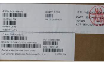 Lenovo 5CB1K98079 COVER Upper Case ASM_BEL L82YT NFP BK