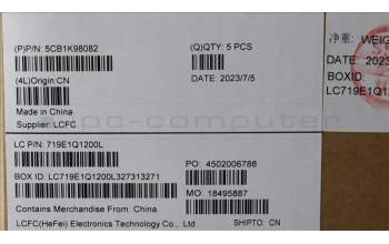 Lenovo 5CB1K98082 COVER Upper Case ASM_ENG L82YT NFP BK