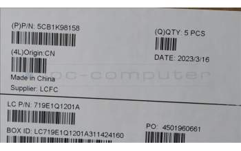 Lenovo 5CB1K98158 COVER Upper Case ASM_UKE L82YT NFP BK