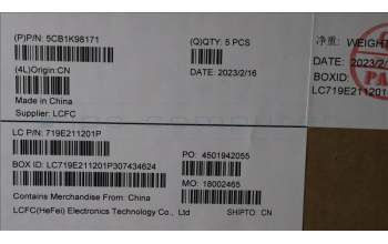 Lenovo 5CB1K98171 COVER Upper Case ASM_ENG L83AS A/G