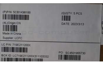 Lenovo 5CB1K98188 COVER Upper Case ASM_RUS L83AS A/G