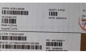 Lenovo 5CB1L09248 COVER Upper Case ASM_EURO ENG L82YU BK