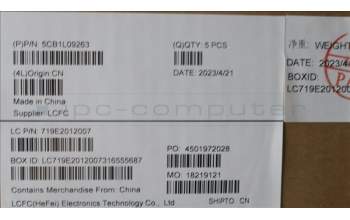 Lenovo 5CB1L09263 COVER Upper Case ASM_NORDIC L82YU BK