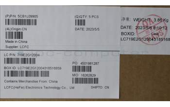 Lenovo 5CB1L09905 COVER Upper CaseASM_FRA/ENGL82WQRGBWTWOL
