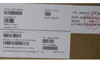 Lenovo 5CB1L09915 COVER Upper Case ASM_LA SPAL82WQRGBWTWOL