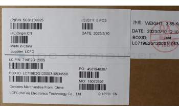 Lenovo 5CB1L09925 COVER Upper Case ASM_UKE L82WQ RGB WTWOL