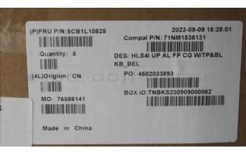 Lenovo 5CB1L10825 COVER UpperCase_BEL C82XD FP CG BL AL