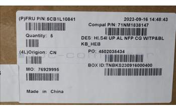 Lenovo 5CB1L10841 COVER UpperCase_HBW C82XD NFP CG BL AL