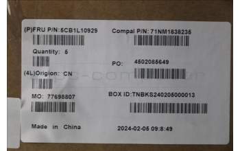 Lenovo 5CB1L10929 COVER UpperCase_ENG C82XD FP AB BL AL