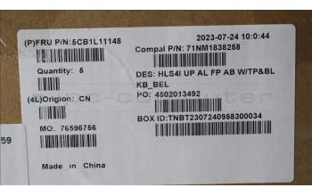 Lenovo 5CB1L11148 COVER UpperCase_BEL C82XD FP AB BL AL