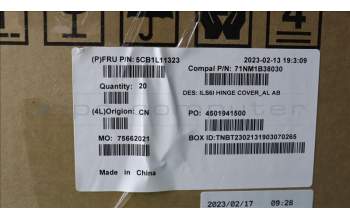 Lenovo 5CB1L11323 COVER Hinge cap C 82XF AL AB