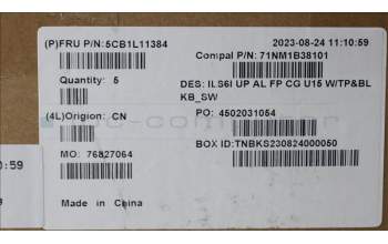 Lenovo 5CB1L11384 COVER UpperCase_SWS C82XF FP CG BL AL