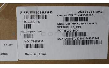 Lenovo 5CB1L13653 COVER UpperCase_BEL C82XF NFP CG BL PL