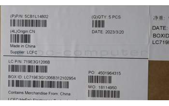 Lenovo 5CB1L14802 COVER Upper Case ASM_NORDIC L82XR FPAGBL