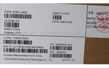 Lenovo 5CB1L14820 COVER Upper Case ASM_POR L82XR FP AG NBL