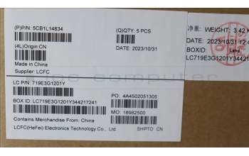 Lenovo 5CB1L14834 COVER Upper Case ASM_BEL L82XR FP AG NBL