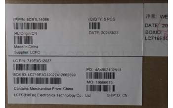 Lenovo 5CB1L14986 COVER Upper Case ASM_SLV L82XR NFP AG BL