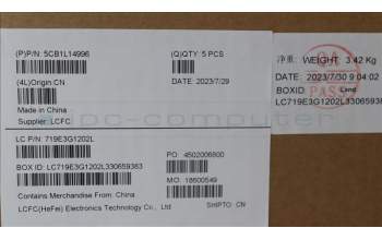 Lenovo 5CB1L14996 COVER Upper Case ASM_UKE L82XR NFP AGNBL