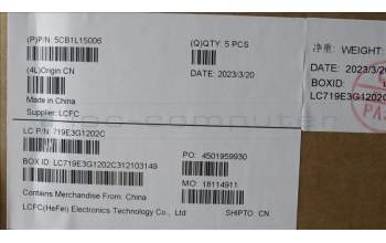 Lenovo 5CB1L15006 COVER Upper Case ASM_RUS L82XR NFP AGNBL