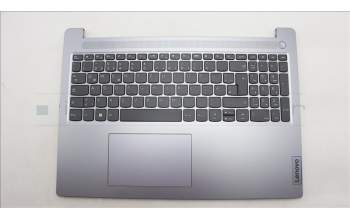 Lenovo 5CB1L15008 C-Cover with keyboard, German, Arctic Grey, Non-Backlight, Non-Fingerprint, UK