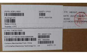 Lenovo 5CB1L16301 COVER Upper CaseASM_EUROENGL82XRNFPAGNBL